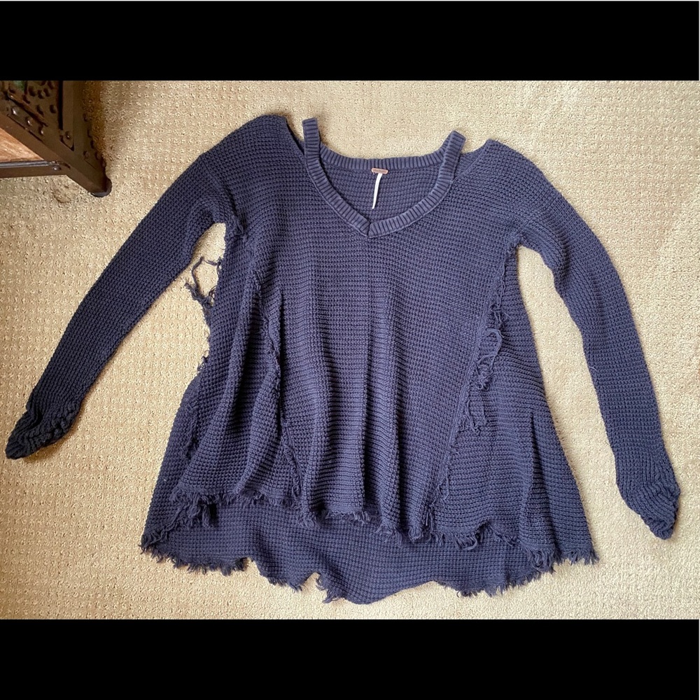 Free People Cold Shoulder Sweater